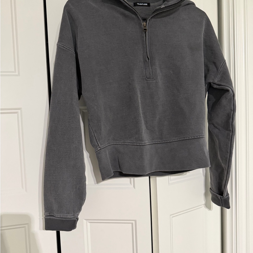 TALENTLESS Charcoal Quarter-Zip Sweatshirt